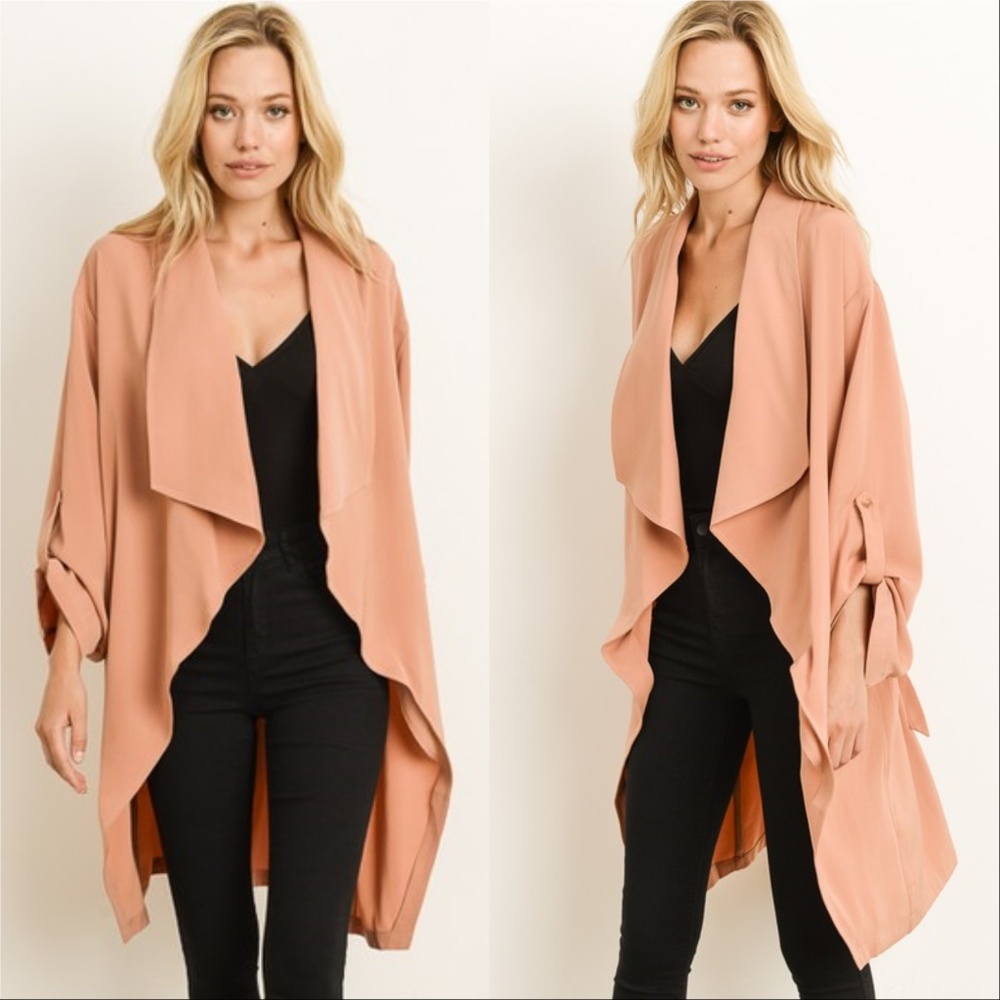 Klarissa Light Weight Coat Duster - Clay - Picture 2 of 4